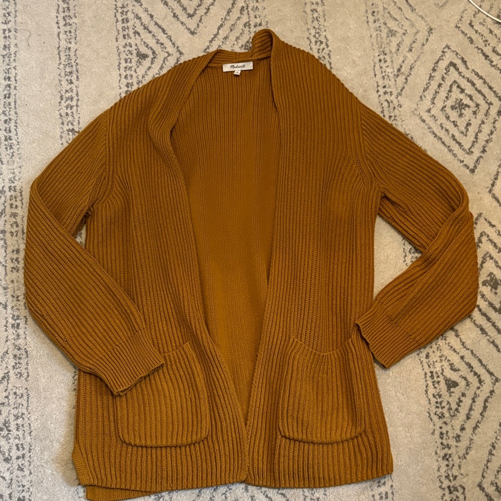 Madewell Women's Mustard Cardigan Sweater